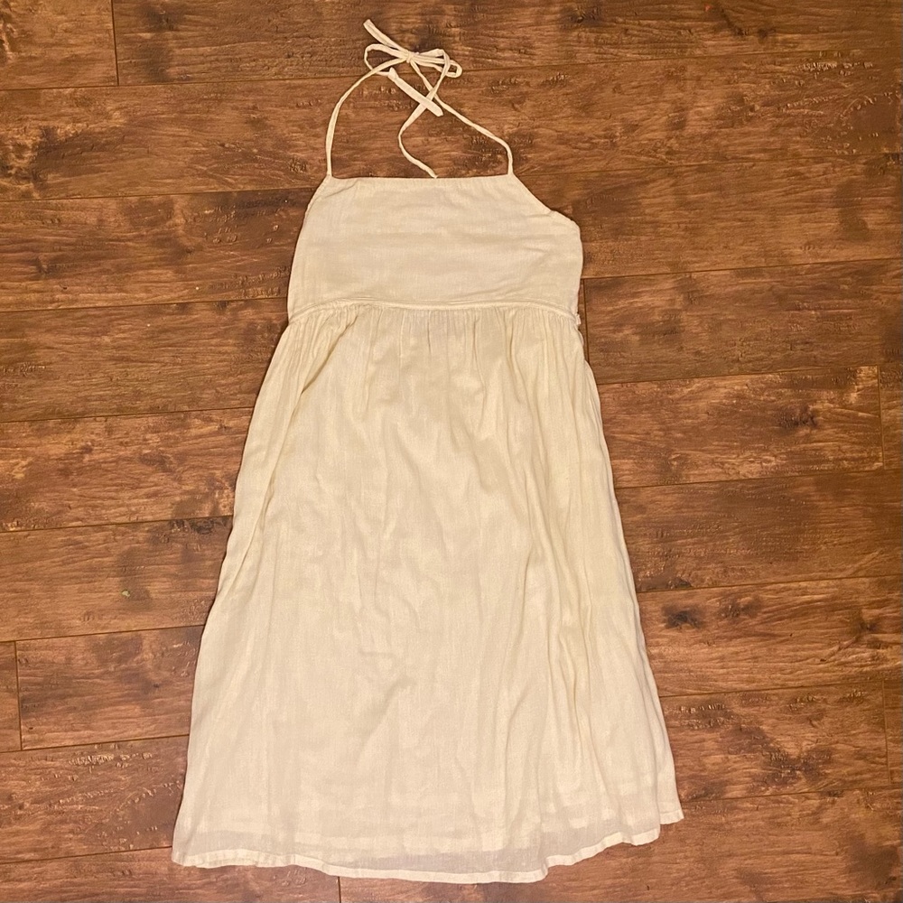 Backless midi sundress 100% cotton